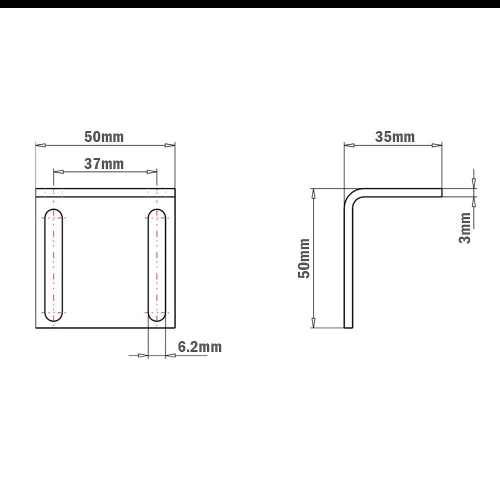 52-102-3 MODULAR SOLUTIONS ZINC PLATED BRACKET<BR>30 SERIES BALL CATCH ANGLE W/HARDWARE